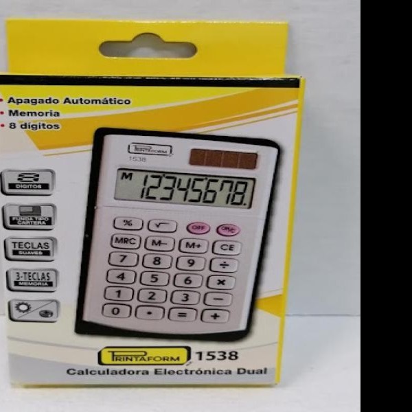 CALCULADORA BOLSILLO CCARTERA PRINTAFORM 1538 8DIG. C120
